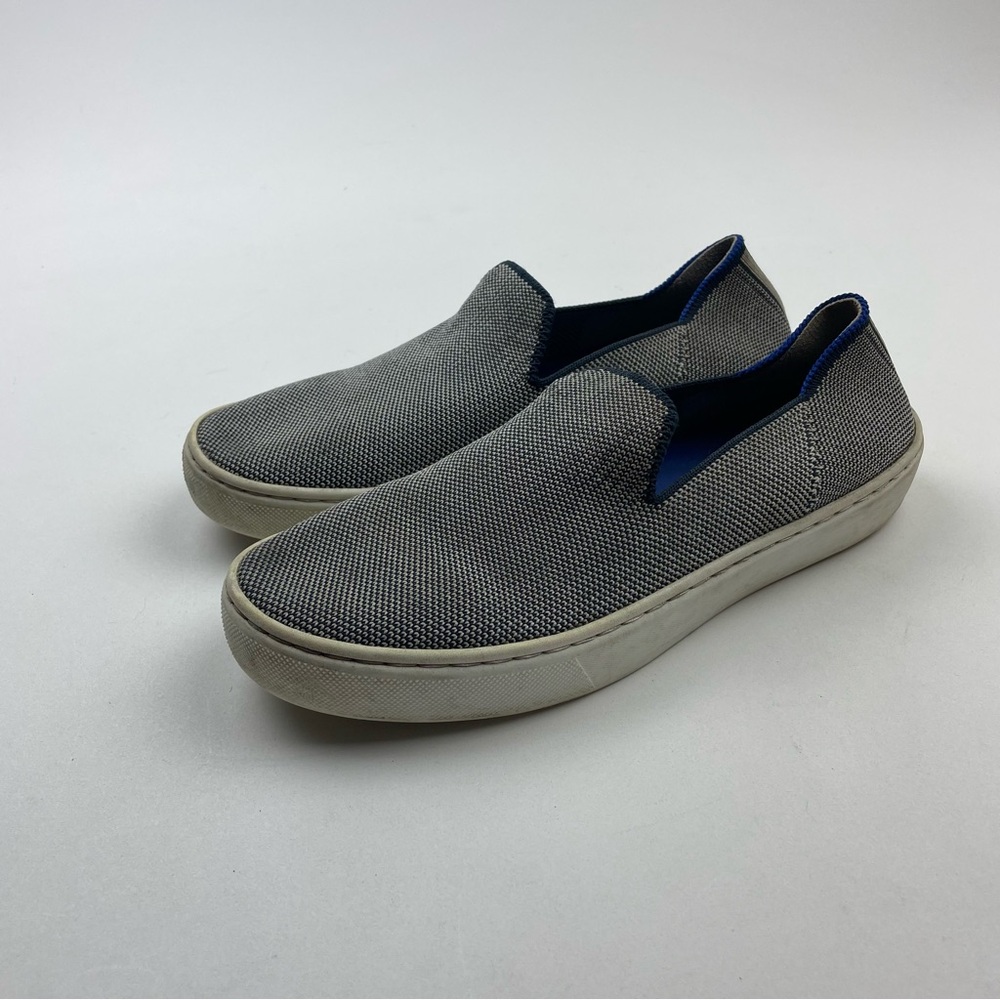 Rothy's Women's The Original Slip On Sneaker Size 6 Weave Blue White